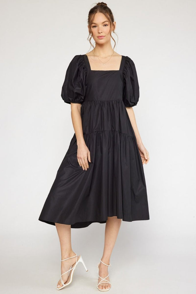Simplicity Midi Dress {Black}