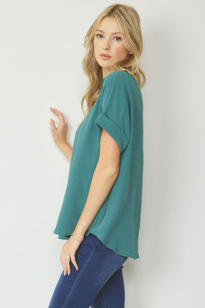 Simply Solid Blouse {Forest}