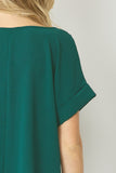 Simply Solid Blouse {Hunter Green}