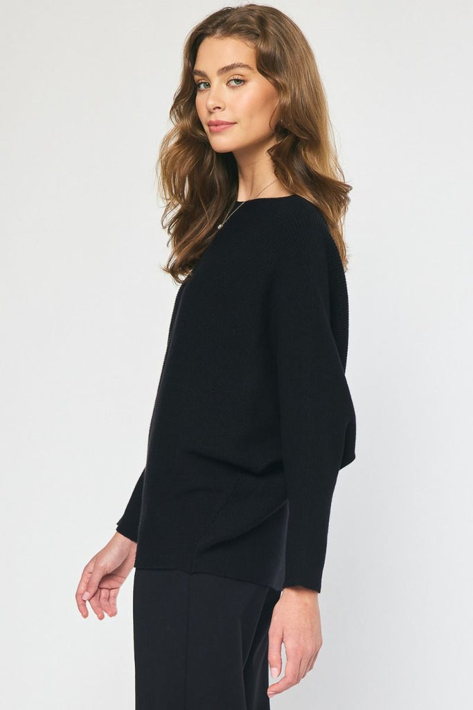 Ribbed Luxury Sweater {Black}