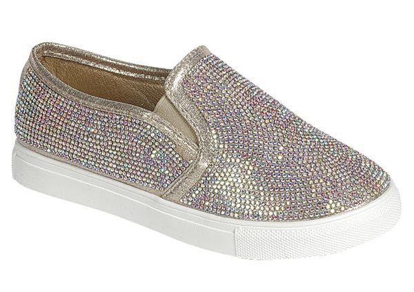 Gold & AB Rhinestone Sparkle Sneakers {Womens}