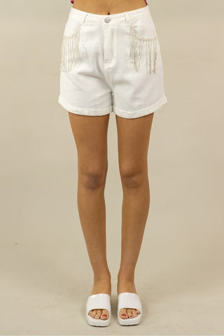 Patsy H/R Patched Double Button Shorts