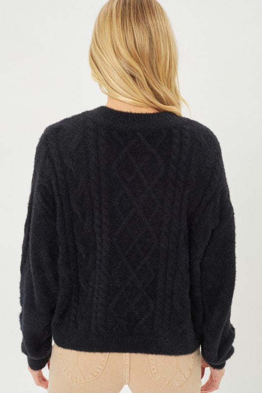 Slouchy Chunky Sweater {Black}