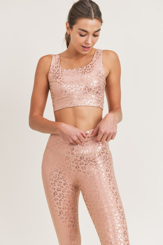 Metallic Pink Leopard Leggings – Undeniably Boutique