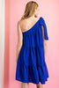 One Shoulder Layered Dress {Royal Blue}