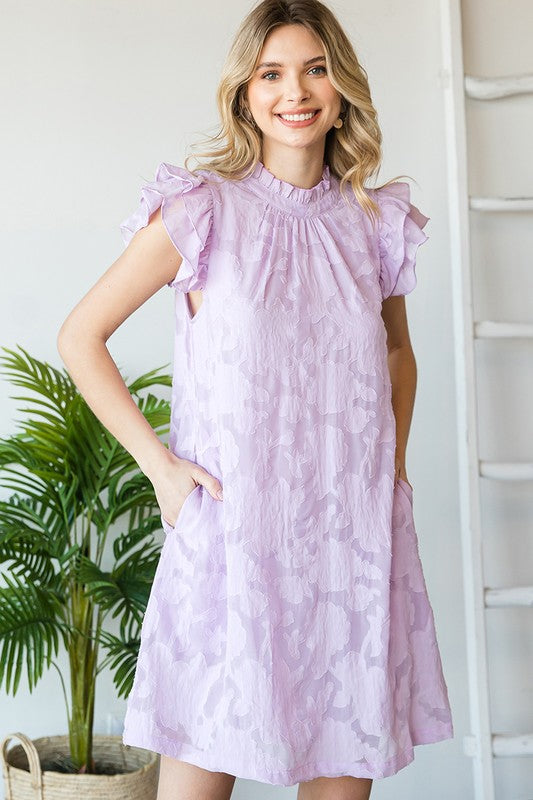 Textured Floral Dress {Lavender}