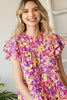 Sweet Sunshine Floral Blouse {Pink}