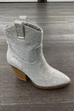 Rhinestone Bling Cowgirl Booties {Silver}