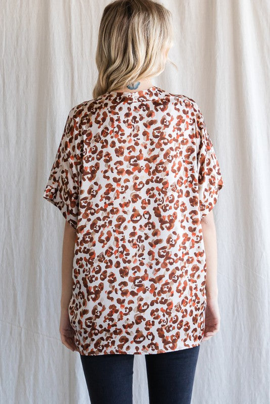 Serendipity Leopard Blouse {Champagne}