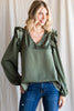For the Frill Blouse {Olive}