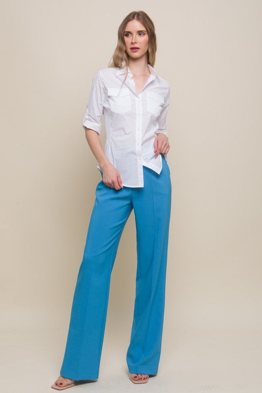 Business as Usual Pants {Azure}