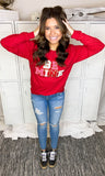 Be Mine Chenille Patch L/S T-shirt {Red}
