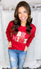 Be Mine Chenille Patch L/S T-shirt {Red}