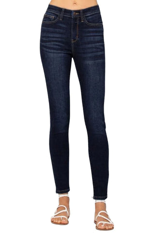 Wren Solid M/R Skinny Jeans {Dark Wash}