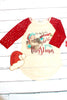 Holly Jolly Christmas Lace Sleeve Burnout Raglan - The Fair Lady Boutique - 2