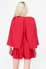 Only the Best Caped Romper {Red}