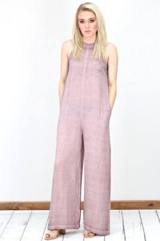 Ribbed Overall Jumpsuit {Chestnut}