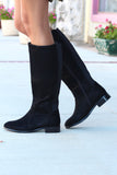 Solid Oil Rubbed Emerson Riding Boots {Black} - The Fair Lady Boutique - 3