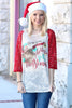 Holly Jolly Christmas Lace Sleeve Burnout Raglan - The Fair Lady Boutique - 1