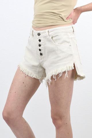 Daisy High-Rise Destroyed Denim Shorts {L. Wash}