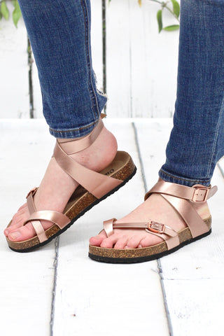 Minnetonka: Tangier Studded Leather Sandal {Stone}