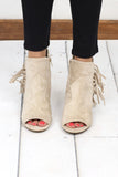 Matisse: Arlo Peep Toe Bootie with Fringe {Ivory} - The Fair Lady Boutique - 2