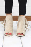 Matisse: Arlo Peep Toe Bootie with Fringe {Ivory} - The Fair Lady Boutique - 3