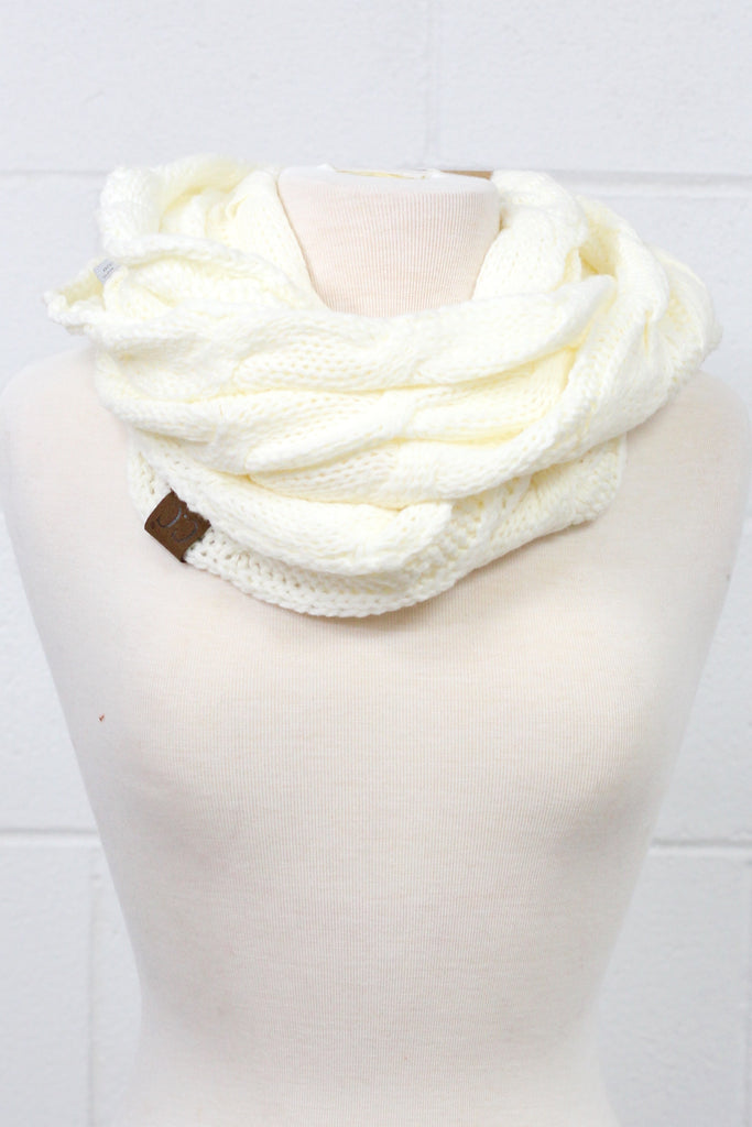 C.C. Knit Solid Infinity Scarf (MORE COLORS)