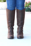 Emerson Oil Rubbed Ankle Buckle Riding Boots {Brown} - The Fair Lady Boutique - 2