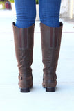 Emerson Oil Rubbed Ankle Buckle Riding Boots {Brown} - The Fair Lady Boutique - 4
