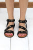 Minnetonka: Tangier Studded Leather Sandal {Black}