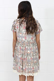 Vintage Floral Babydoll Lace Accent Dress {Cream Mix}