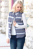 Hitting the Slopes Quilted Padded Vest {Navy+Grey} - The Fair Lady Boutique - 1