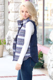 Hitting the Slopes Quilted Padded Vest {Navy+Grey} - The Fair Lady Boutique - 4