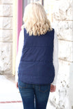 Hitting the Slopes Quilted Padded Vest {Navy+Grey} - The Fair Lady Boutique - 5