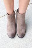 Very Volatile: Indie Suede + Leather Wedge Bootie {Taupe} - The Fair Lady Boutique - 3