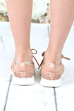 Not Rated: Marie Perforated Memory Foam Sneakers {Nude Blush}