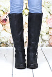 Very Volatile: Marcelina Lace Up Back Boots {Black}