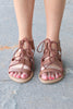 MIA: Delphine Lace Up Sandals {Dk. Brown} - The Fair Lady Boutique - 2
