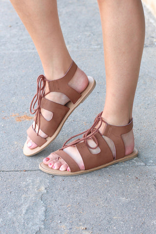Susa Ankle Wrap Platform Sandal {Rose Gold}