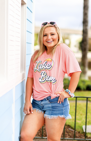 Jadelynn Brooke: Can't Adult Today Embroidered Slouchy Tee {Coral}