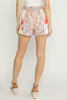 Ditsy Watercolor Belted Shorts
