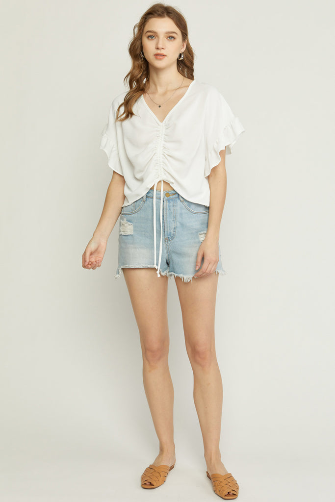 Draw Me Up Blouse {White}