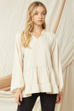 Freely Yours Babydoll Blouse {Natural}