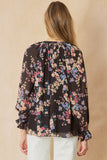 {Black Mix} Golden Hour Fall Blooms Blouse