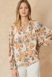 {Natural Mix} Golden Hour Fall Blooms Blouse