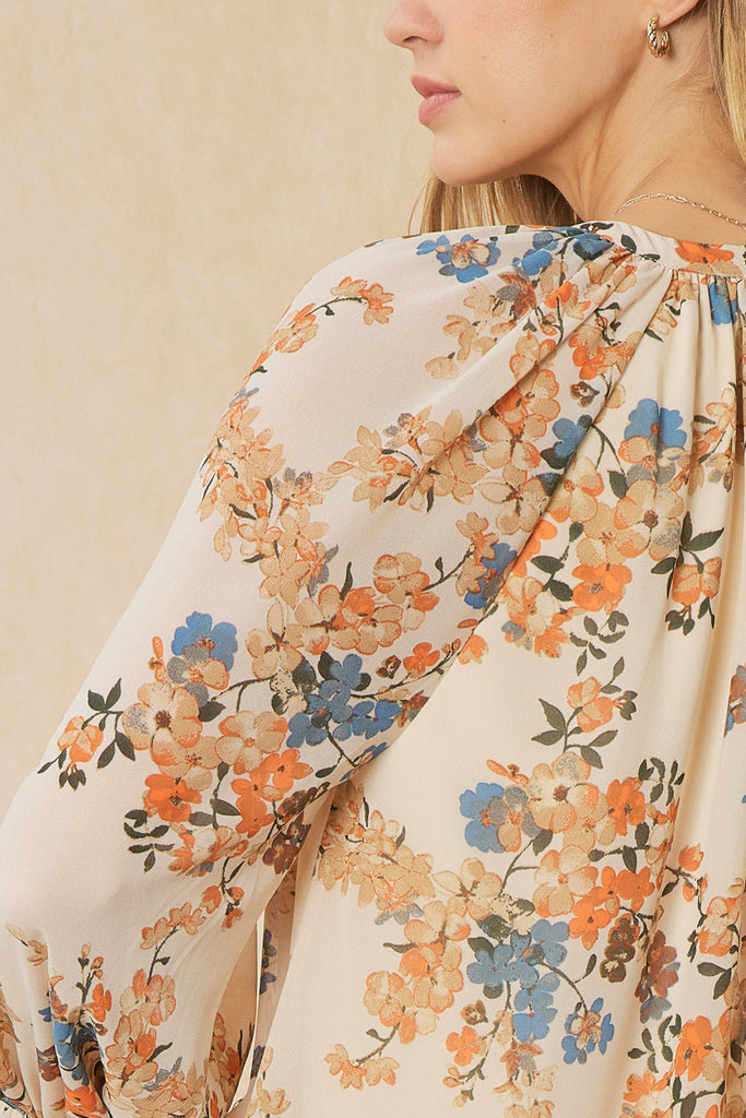 {Natural Mix} Golden Hour Fall Blooms Blouse