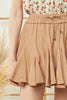 Blissful Skirt w/ Hidden Shorts {Tan}