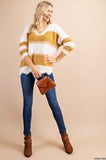 Striped + Scalloped Sweater {Tan/Ivory}