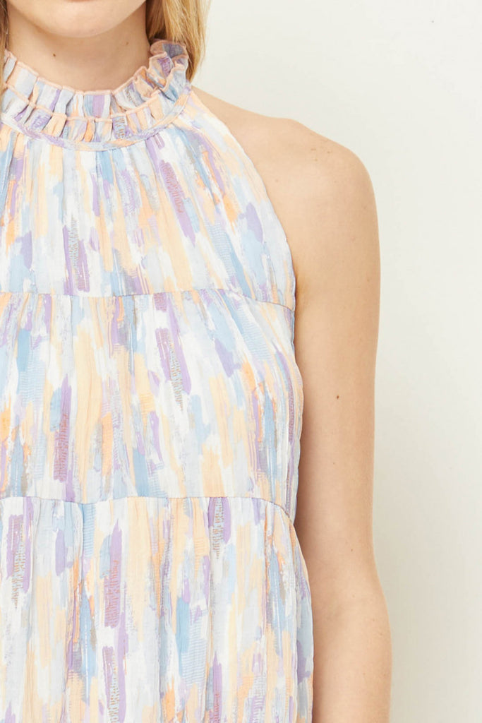 Painted Watercolor Dress {Lilac Peach}
